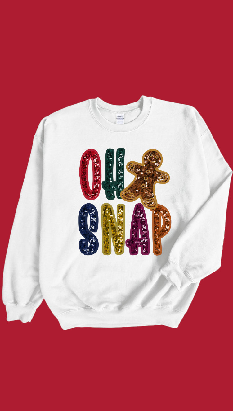 Oh snap-(faux sequin design)