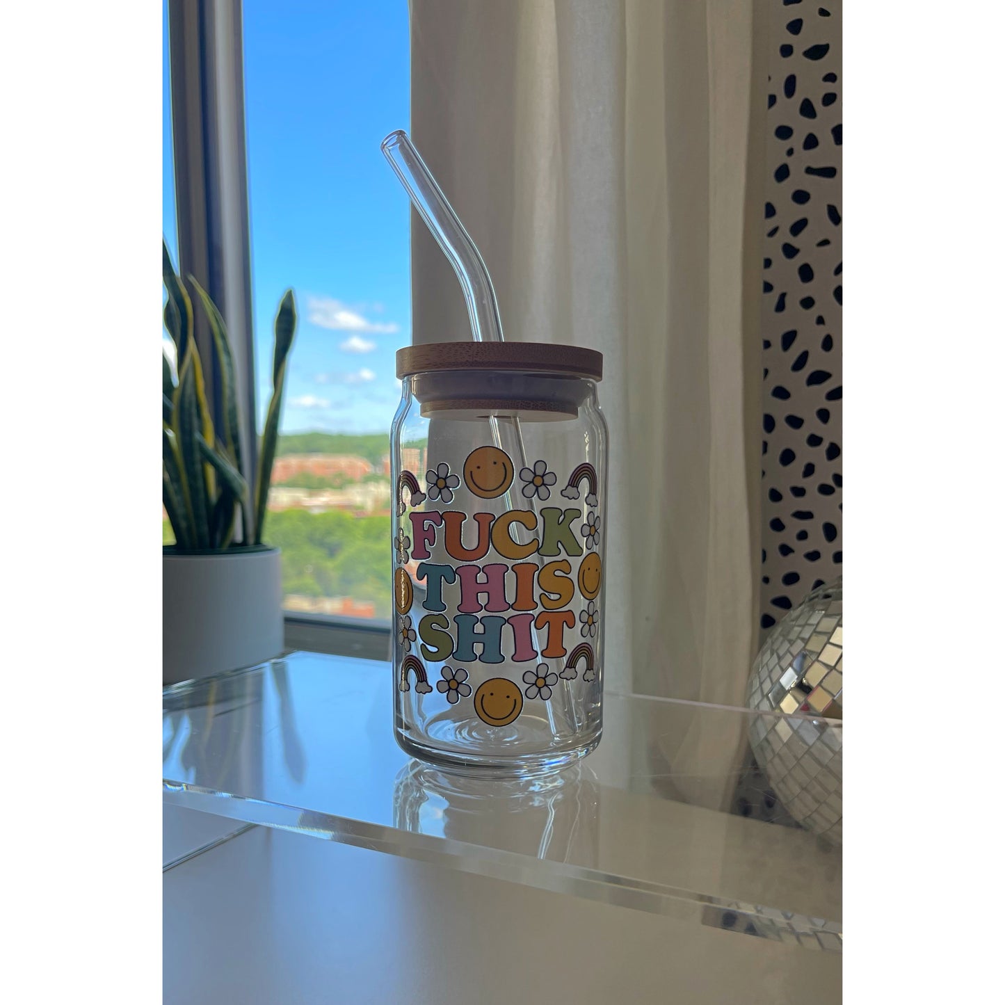 Fuck this shit glass cup