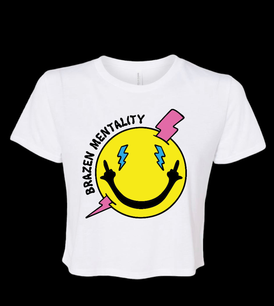BRAZEN MENTALITY/OFFICIAL LOGO CROP TOP.