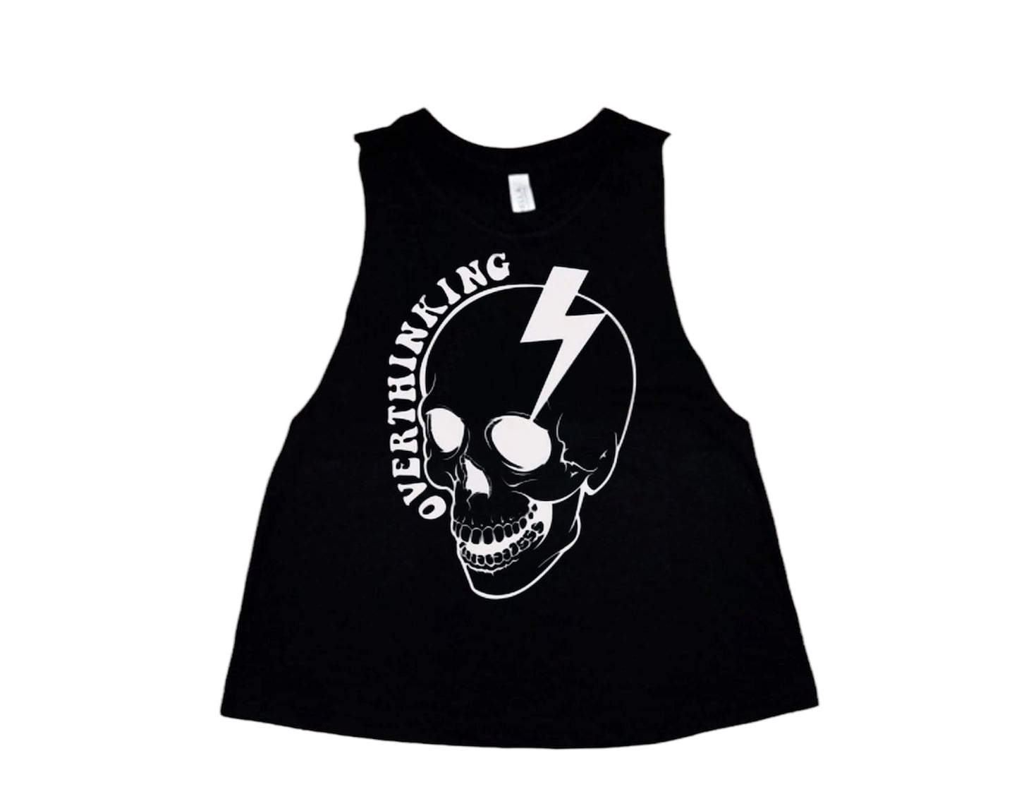 OVERTHINKING Racerback Cropped Tank (women’s)