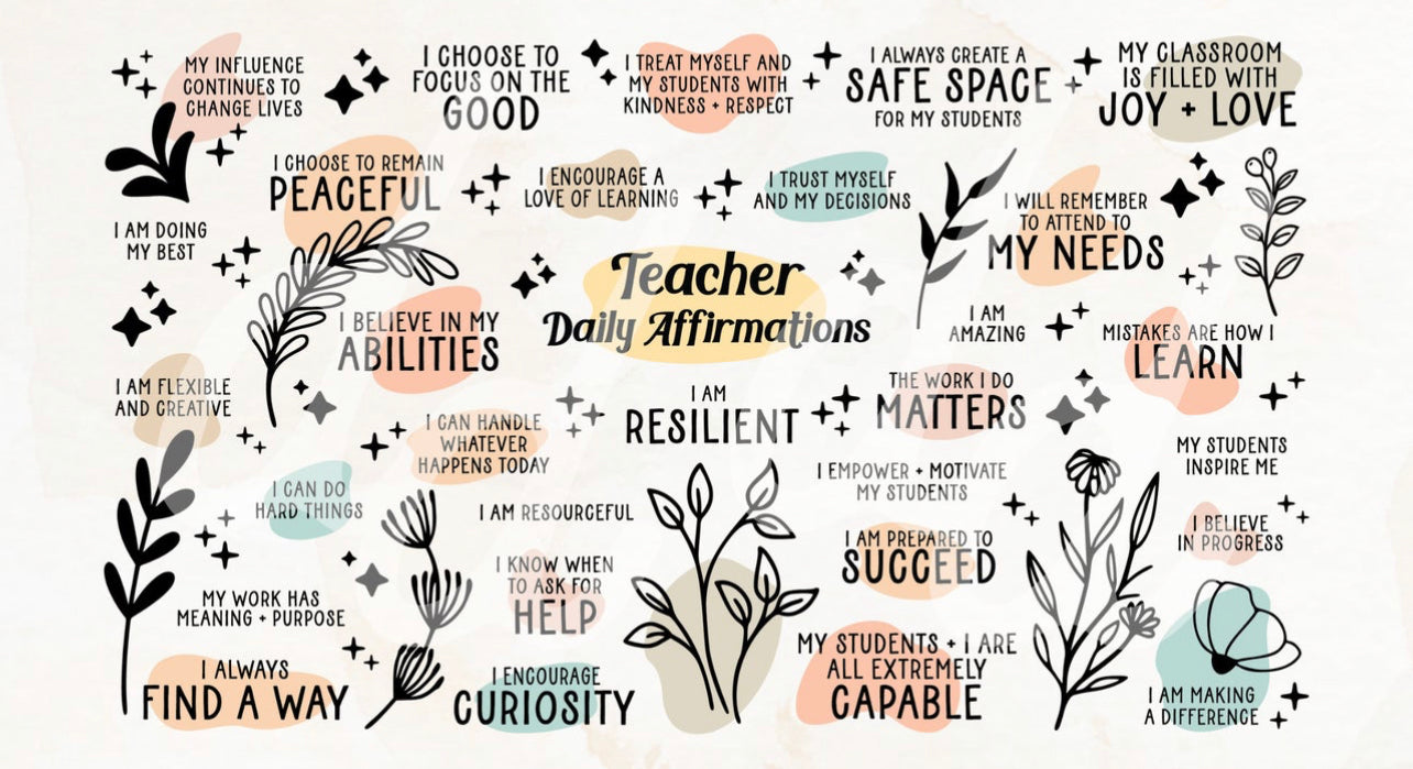 Teacher Daily Affirmations(& custom name)