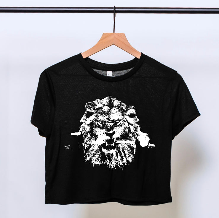 Ladies Flowy cropped t-shirt
