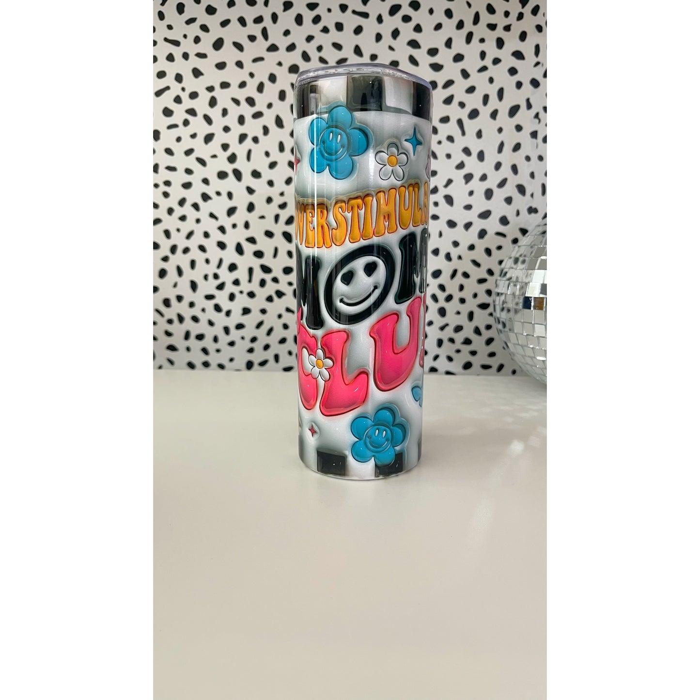 Overstimulated moms club tumbler